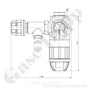 Labor Entnahmedruckminderer f&uuml;r Ampeleinbau /...