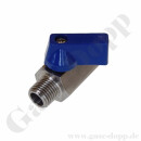 Absperrventil Mini Kugelhahn R 1/4" AG x G 1/4" IG - PN 64 bar - Edelstahl