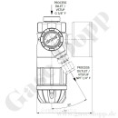 Labor Entnahmedruckminderer f&uuml;r Ampeleinbau / H&auml;ngeversion - Messing verchromt - max. 50 bar / 0,3 - 1,5 bar regelbar - Eingang G 3/8" IG - Ausgang 6 mm KRV - GCE DRUVA PLCIEBC-S02