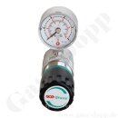 Labor Entnahmedruckminderer 0,1 bis 1,5 bar regelbar - Grundk&ouml;rper - Eingangsdruck max. 50 bar - Eingang 1/4" NPT IG Ost Ausgang 1/4" NPT IG West - FKM - Messing verchromt 6.0 - GCE Druva PLCMVBCWM