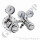 Leitungsdruckminderer 200 bar - ca. 0,1 bis 1,5 bar regelbar - 2-stufig - IN / OUT NPT 1/4" IG - 6 Port - Eingang Rechts - 25 m&sup3;/h - mit Abblaseventil - FKM - Messing vernickelt 5.0 - GDVSR 100