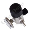 EntnahmeRegler C10 Druck - max. 83 bar - 3,0 bar fest - Anschluss 5/8"-18 UNF AG C10 - Ausgang Schlauchtülle 4,8 mm - Edelstahl - GDLPR-C10-SS