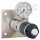 Labor Entnahmedruckminderer auf Wandplatte mit Absperrventil - Edelstahl - max. 50 bar / 0,3 - 4,0 bar regelbar - Eingang 1/4" NPT IG oben - Ausgang 1/4" NPT IG unten - FKM - GCE DRUVA PLCIVSSWMCP