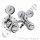 Leitungsdruckminderer 200 bar - ca. 5 bis 45 mbar regelbar - 2-stufig - IN G 1/4" / OUT G 3/4" IG - 6 Port - Eingang Rechts - 8 m³/h - mit Abblaseventil - FKM - Messing vernickelt 5.0 - GDVSR 141