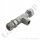 Adapter T-Stück W21,8x1/14" AG x 1/4" NPT IG x W21,8x1/14" IG ÜM Sechskantanschluss DIN 477-1 Nr.6 - u.a. für Drucksensoren Prüfmanometer - 200 bar - Edelstahl