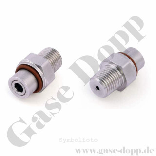 Adaptor 1/4" NPT M - C10 M - PRESS TO CHECK - SS 713