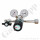 Flaschendruckminderer Argon Helium 200 bar 2-stufig bis 10 bar regelbar - Anschluss W21,8x1/14" DIN 477-1 Nr.6 - Ausgang Absperrventil mit 1/8" KRV  - Messing verchromt 6.0 - GCE Druva CPLH0DJ