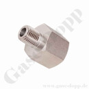Reduzierung 1/4" NPT AG x G 3/8" IG - 338 bar - Edelstahl