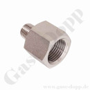Reduzierung 1/4" NPT AG x G 3/8" IG - 338 bar - Edelstahl