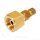 Flaschenanschluss Adapter Wasserstoff Brenngas Formiergas 200 bar DIN 477-1 Nr.1 - W21,8x1/14" LH x G 3/4" AG DIN 477- 1 Nr.9 - mehrteilig gedichtet - Messing