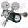 Flaschendruckminderer Helium 200 bar 2-stufig 0,2 bis 2,0 bar regelbar - Anschluss W21,8x1/14" DIN 477-1 Nr. 6 - Ausgang 1/4" KRV - 3 m³/h - FKM - Messing verchromt 6.0 - GCE Druva CPLLVDJ