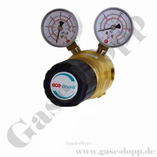 Leitungsdruckminderer bis 2,5 bar regelbar - Eingang max. 50 bar Rechts - 1-stufig - IN / OUT 1/4" NPT IG - 4 Port - ohne Sicherheitsüberdruckventil - 20 m³/h - FKM - Messing 5.0 - GCE DruvaTec LTLFRSSEX