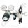 Flaschendruckminderer CGA-350 - 200 bar 2-stufig bis 6 bar regelbar - Anschluss CGA-350 - Ausgang 1/4" VCR AG - mit Fremdgasspülung IN / OUT 1/4" NPT IG - 20 m³/h - EPDM - Edelstahl 6.0 - GCE Druva CSLHEDJ