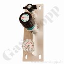 Entnahmedruckminderer - 300 bar / ca. 2,0 - 50,0 bar regelbar - IN / OUT 1/4" NPT IG - mit Abblaseventil - Edelstahl 6.0 - GCE DRUVA PSLH0FT0