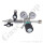 Flaschendruckminderer Stickstoff 200 bar 2-stufig bis 1,0 bar regelbar - Handanschluss W24,32x1/14" DIN 477-1 Nr.10 - Ausgang: 6 mm KRV mit Absperr- und Entlastungsventil - FKM -  Messing verchromt 6.0 - GCE Druva CPLH0DJ
