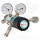 Flaschendruckminderer Wasserstoff 200 bar 2-stufig 0,3 bis 2,0 bar (a) AbsolutDruck regelbar - vakuumtauglich - Anschluss W21,8 x1/14" LH DIN 477-1 Nr.1 - Ausgang 1/8" mm KRV - FKM - 3 m³/h - Messing verchromt 6.0 - GCE Druva CPLAVDJ