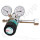 Flaschendruckminderer Wasserstoff 200 bar 2-stufig 0,3 bis 2,0 bar (a) AbsolutDruck regelbar - vakuumtauglich - Anschluss W21,8 x1/14" LH DIN 477-1 Nr.1 - Ausgang 1/8" mm KRV - FKM - 3 m³/h - Messing verchromt 6.0 - GCE Druva CPLAVDJ