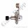 Leitungsdruckminderer Feindruckregler - Eingang max. 15 bar - Ausgang 5 - 45 mbar regelbar - Eingang G 1/2" AG - Ausgang G 1/2" AG - mit Manometer - Leistung 15 m³/h - EPDM - FDA - Aluminium - GD2112