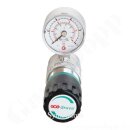 Labor Entnahmedruckminderer bis 6,0 bar regelbar - Grundkörper - Eingangsdruck max. 50 bar - Eingang G 3/8" hinten Ausgang 1/4" NPT IG unten - EPDM - Messing verchromt 6.0 - GCE Druva PLCMEBCFM
