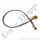Edelstahlwellschlauch DN6 200 bar - DIN 477-1 Nr.9 - G 3/4" IG ÜM x 1/4" NPT IG - Sechskantanschluss - Sauerstoff - mit Fangseil - Gasreinheit 6.0 - Länge 1,0 m
