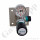 Labor Entnahmestelle auf Wandplatte mit Absperrventil im Eingang - max. 50 bar - ca. 0,2 bis 1,5 bar regelbar - Eingang 1/4" NPT IG oben - Ausgang 1/4" NPT IG unten - EPDM - Messing verchromt 6.0 - GCE DRUVA PLCMEBCWMSP