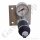 Labor Entnahmedruckminderer auf Wandplatte mit Absperrventil - Messing verchromt - max. 50 bar / bis 4,0 bar regelbar - Eingang 8 mm KRV oben - Ausgang 1/4" NPT IG unten - FKM - GCE DRUVA PLCIVBC