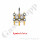 Druckregelstation 2 Eingänge 300 bar - bis 40 bar regelbar - 1-stufig - manuelle Umschaltung - IN W21,8x1/14" AG  OUT 3/8" NPT IG - mit Prozessgasspülung - max. 100m³ - Inertgas Sauerstoff - FKM - Messing - GCE DruvaTec MTMH0MS
